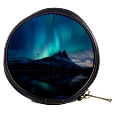 Aurora Borealis Mountain Reflection Mini Makeup Bag by Grandong