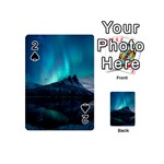 Aurora Borealis Mountain Reflection Playing Cards 54 Designs (Mini) Front - Spade2