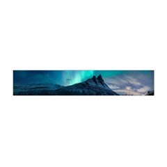 Aurora Borealis Mountain Reflection Premium Plush Fleece Scarf (mini) by Grandong