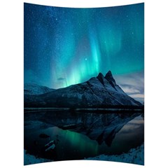 Aurora Borealis Mountain Reflection Back Support Cushion by Grandong