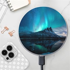 Aurora Borealis Mountain Reflection Wireless Fast Charger(white) by Grandong