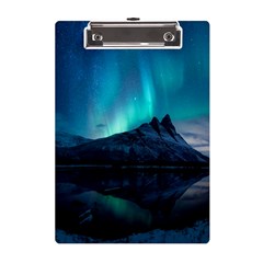 Aurora Borealis Mountain Reflection A5 Acrylic Clipboard by Grandong