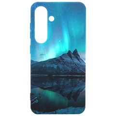 Aurora Borealis Mountain Reflection Samsung Galaxy S24 6 2 Inch Black Tpu Uv Case