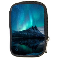 Aurora Borealis Mountain Reflection Compact Camera Leather Case by Grandong