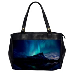 Aurora Borealis Mountain Reflection Oversize Office Handbag by Grandong