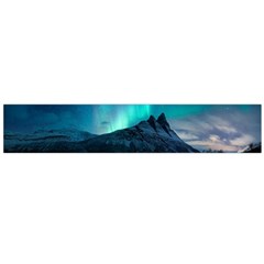 Aurora Borealis Mountain Reflection Large Premium Plush Fleece Scarf 