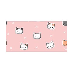 Cute Cat Cartoon Doodle Seamless Pink Pattern Yoga Headband by Grandong