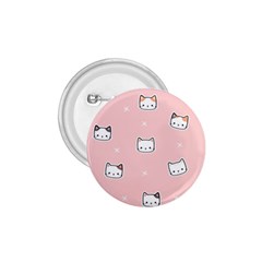 Cute Cat Cartoon Doodle Seamless Pink Pattern 1 75  Buttons by Grandong