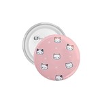 Cute Cat Cartoon Doodle Seamless Pink Pattern 1.75  Buttons Front