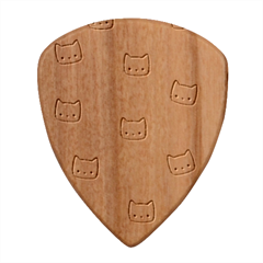 Cute Cat Cartoon Doodle Seamless Pink Pattern Wood Guitar Pick (set Of 10) by Grandong