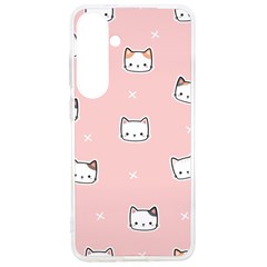 Cute Cat Cartoon Doodle Seamless Pink Pattern Samsung Galaxy S24 Ultra 6 9 Inch Tpu Uv Case by Grandong