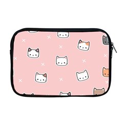 Cute Cat Cartoon Doodle Seamless Pink Pattern Apple Macbook Pro 17  Zipper Case by Grandong