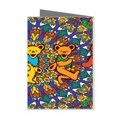 Dead Dancing Bears Grateful Dead Pattern Mini Greeting Cards (pkg Of 8) by Grandong