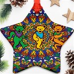 Dead Dancing Bears Grateful Dead Pattern Star Ornament (Two Sides) Front