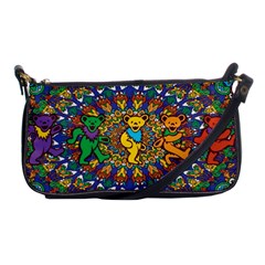 Dead Dancing Bears Grateful Dead Pattern Shoulder Clutch Bag by Grandong