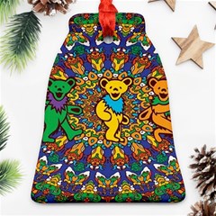 Dead Dancing Bears Grateful Dead Pattern Bell Ornament (two Sides)