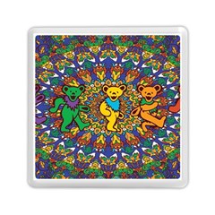 Dead Dancing Bears Grateful Dead Pattern Memory Card Reader (square) by Grandong