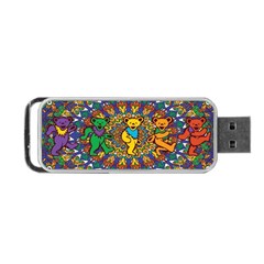 Dead Dancing Bears Grateful Dead Pattern Portable Usb Flash (one Side) by Grandong