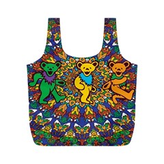 Dead Dancing Bears Grateful Dead Pattern Full Print Recycle Bag (m) by Grandong