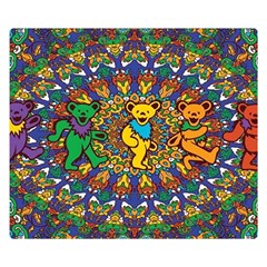 Dead Dancing Bears Grateful Dead Pattern Two Sides Premium Plush Fleece Blanket (kids Size) by Grandong