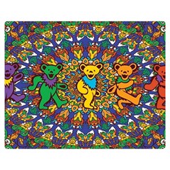 Dead Dancing Bears Grateful Dead Pattern Two Sides Premium Plush Fleece Blanket (teen Size) by Grandong