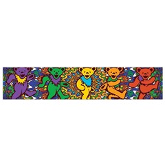 Dead Dancing Bears Grateful Dead Pattern Small Premium Plush Fleece Scarf