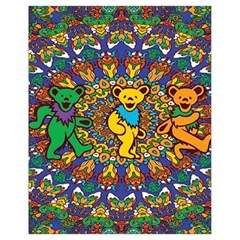 Dead Dancing Bears Grateful Dead Pattern Drawstring Bag (small) by Grandong