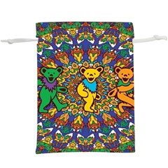 Dead Dancing Bears Grateful Dead Pattern Lightweight Drawstring Pouch (xl) by Grandong