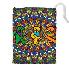 Dead Dancing Bears Grateful Dead Pattern Drawstring Pouch (4xl) by Grandong