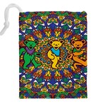 Dead Dancing Bears Grateful Dead Pattern Drawstring Pouch (4XL) Back