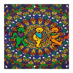 Dead Dancing Bears Grateful Dead Pattern Banner And Sign 3  X 3  by Grandong