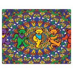 Dead Dancing Bears Grateful Dead Pattern Premium Plush Fleece Blanket (medium) by Grandong