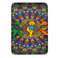 Dead Dancing Bears Grateful Dead Pattern Rectangular Glass Fridge Magnet (4 Pack) by Grandong