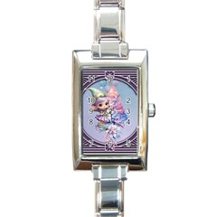 Christmas Elf Rectangle Italian Charm Watch by FantasyArt