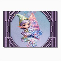 Christmas Elf Postcards 5  X 7  (pkg Of 10)