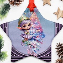 Christmas Elf Star Ornament (two Sides)