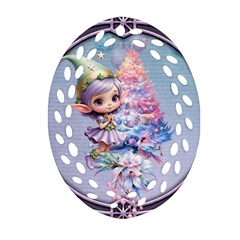 Christmas Elf Ornament (oval Filigree)