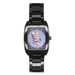 Christmas Elf Stainless Steel Barrel Watch by FantasyArt