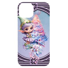 Christmas Elf Iphone 14 Black Uv Print Case by FantasyArt