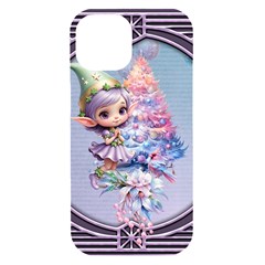 Christmas Elf Iphone 15 Black Uv Print Pc Hardshell Case by FantasyArt