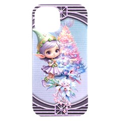 Christmas Elf Iphone 15 Plus Black Uv Print Pc Hardshell Case by FantasyArt