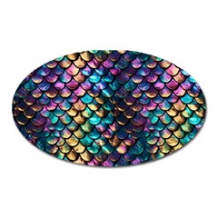 Rainbow Scales Oval Magnet by zappwaits