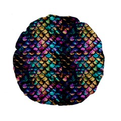 Rainbow Scales Standard 15  Premium Flano Round Cushions by zappwaits