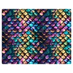 Rainbow Scales Two Sides Premium Plush Fleece Blanket (Teen Size) 60 x50  Blanket Front