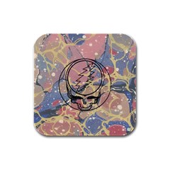 Grateful Dead Artsy Rubber Square Coaster (4 Pack) by Bedest