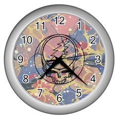 Grateful Dead Artsy Wall Clock (silver) by Bedest