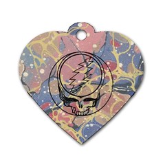 Grateful Dead Artsy Dog Tag Heart (two Sides) by Bedest