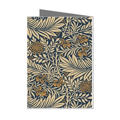 Brown Vintage Background Vintage Floral Pattern Mini Greeting Cards (pkg Of 8)