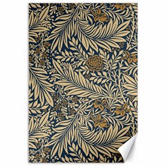 Brown Vintage Background Vintage Floral Pattern Canvas 12  X 18  by Ndabl3x