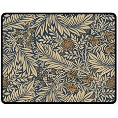 Brown Vintage Background Vintage Floral Pattern Fleece Blanket (medium) by Ndabl3x